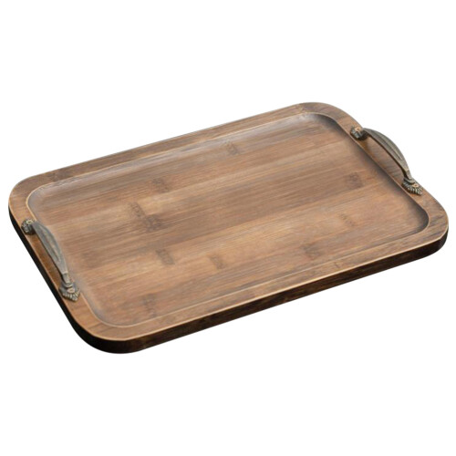 Tablett mit Metallgriff für und Snacks zu Hause