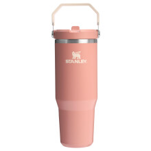 Vaso con pajita abatible Stanley IceFlow 2.0 con asa 30 oz | Tapa giratoria y pajita abatible | Botella de agua resistente a fugas | Acero inoxid