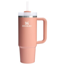 Vaso STANLEY Quencher H2.0 con asa y pajita 30 oz | Tapa de estado de flujo de 3 posiciones | Portavasos Compatible para Viajes | Acero inoxidabl