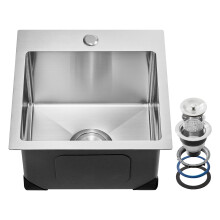 VEVOR 33" Küchenarbeitsplatz, 304 Edelstahl, Einbau-Single-Bowl-Bauernspüle mit Zubehör