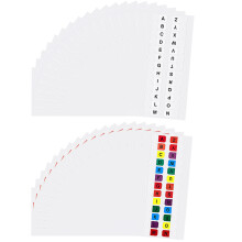 40 . -register mit selbstklebenden tabs für notizbücher