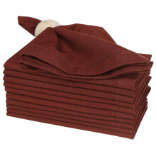 Bedding Craft Lot de 12 serviettes de table en tissu de coton 45,7 x 45,7 cm Rouge coquelicot avec franges effiloches Serviettes en tissu la