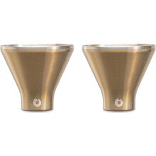 SNOWFOX Premium vakuumisoliertes Martiniglas-Set aus Edelstahl, 2 Stck, Martinis bleiben eiskalt, ohne Stiel, Cocktailglser, elegantes Zuhause, unt