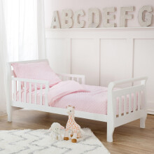 American Baby Company Hemels Zacht Minky Dot Chenille Peuter Bedset, Roze, 4-delig, Voor Jongens en Meisjes