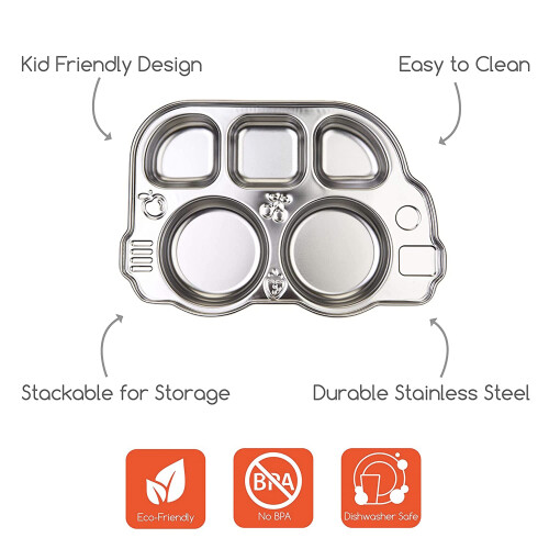 Innobaby Stainless Bus Divided Platter 1