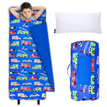 Wildkin Kids Original Nap Mat - Acogedora estera para dormir para niρos con almohada, ideal para la escuela y los viajes - Heroes