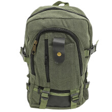 grüner rucksack aus canvas mit großem fassungsvermögen für studenten