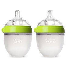 Comotomo Babyflasche Doppelpack, Grün, 150ml