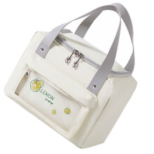 1 oxfordstoff aluminiumfolie isolierte lunchtasche beige