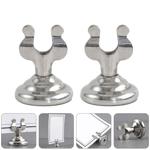 1 Set 7 Pcs 4cm Party Mini Whorl U Shape Table Number Holders (Silver) 2