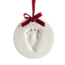 Ornement de Noël Tiny Ideas pour empreintes de mains ou pieds, kit souvenir facile sans cuisson