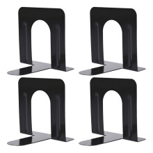 2 paar metall-buchstützen, hefter für büro und schule (schwarz)