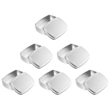6Stück Metall Leere Aufbewahrungsbox Aluminium Mit