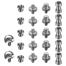 22Stk Kameraschrauben Adapter Set Mit Metall Tripod Schrauben Silber