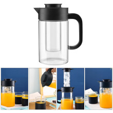 Großer Glaswasserkaraffe Mit Griff Für Wasser Und Tee