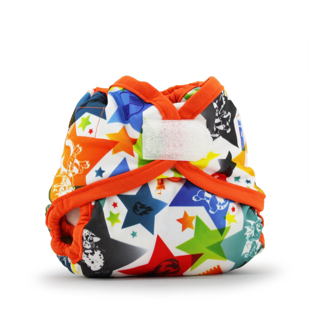 Kanga Care Rumparooz Double Leg Gusset Reusable Cloth Diaper Cover Newborn Aplix Dragons Fly - Poppy 4-15lbs-image-OPC-PM9BS5K-NEW