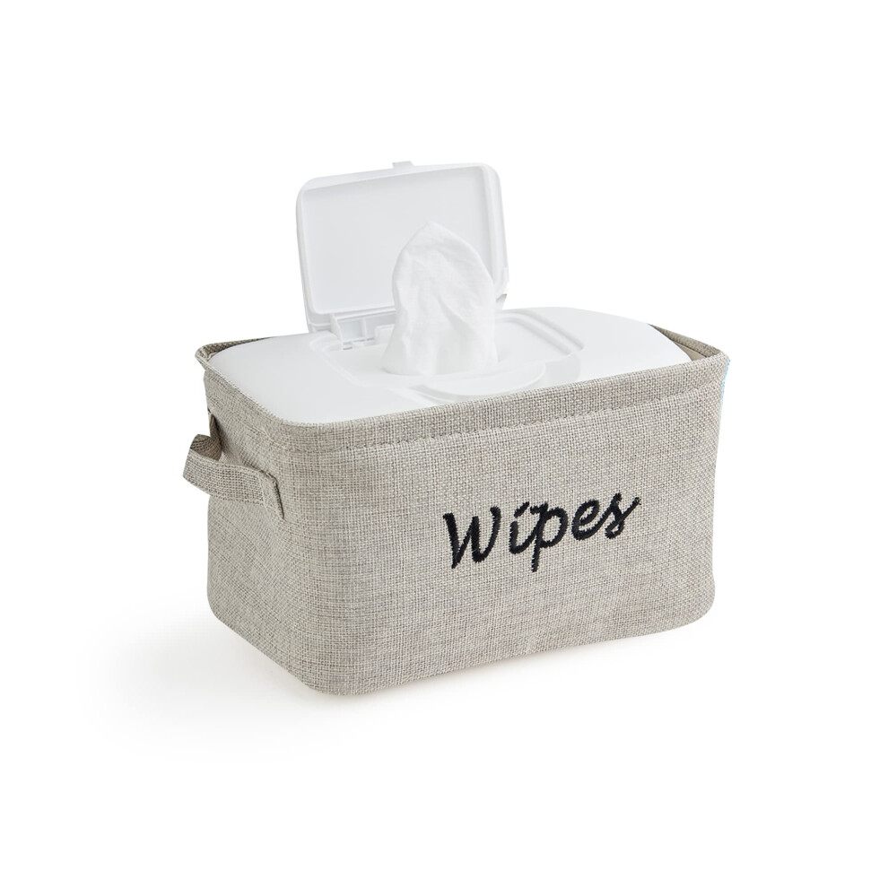 Baskets For Organizing Wipes And Newborn Essentials Diaper And Wipes Organizer Embroidered Baby Shower Gifts For Moms Linen Basket With Dejaroo