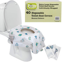 Potty Shields Toiletbrilhoezen Wegwerp (40 stuks) - XL Waterdichte toilethoes voor peuters, kinderen en volwassenen - Draagbaar en individueel ve