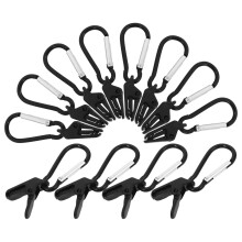12Stk Schwarze Kunststoff Windschutz Klemmen Für Camping Zelte