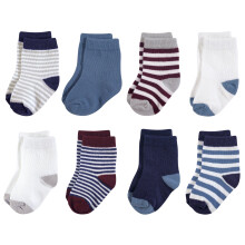 Calzini casual basic biologici per neonati Touched by Nature Borgogna Navy 0-6 mesi USA