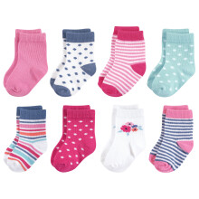 Calzini casual basic biologici per neonati Touched by Nature Garden Floral 0-6 mesi US