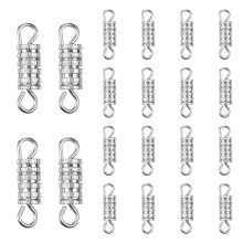 20Pcs Silver Bracelet Screw Clasps Metal Jewelry Connectors for Makers