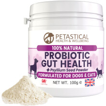 Dog & Cat Prebiotic Probiotics Gut Health with Psyllium Husk (100g)