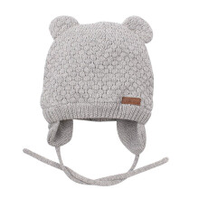 BAVST Baby Beanie Hattu talveksi Earfalp Sp karhu Lapset Taaperot Tytt Pojat Lmmin neulottu lippalakki 0-2 vuotta (harmaa L)