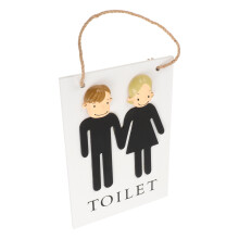 holz badezimmertürschild unisex aus naturholz für waschraum