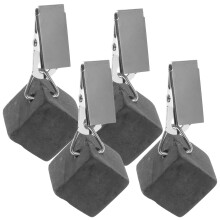 4 tischdeckenbeschwerer aus stein mit metallclip für außenbereich