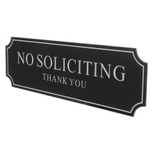 4er-pack selbstklebende acryl-schilder „no soliciting“ für tür, büro, laden