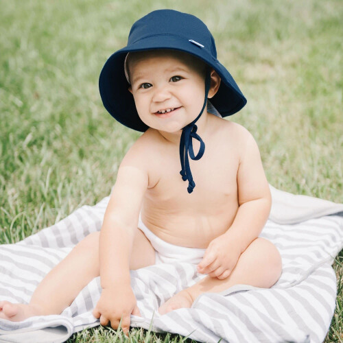 Breatheasy Bucket Sun Protection Hat-Navy-0/6mo 1