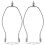 8St. Stehlampe Schirm Harp Halter E27 Legierung 1