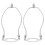 8St. Stehlampe Schirm Harp Halter E27 Legierung 9