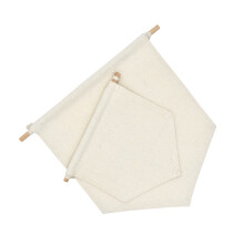 2-teiliges Ansteckabzeichen mit Fahnenbanner, Beige