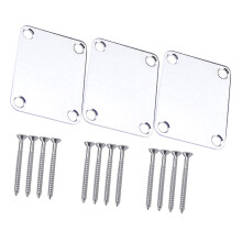 3-teiliges halsblech für e-gitarre und bass mit (silber)