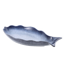 12-zölliger fischförmiger Keramikteller für