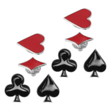 8Stück Spielkarten Emaille Anstecknadel Unisex
