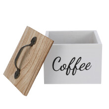 kaffeekapsel-aufbewahrungsbox aus holz mit deckel, staubdicht