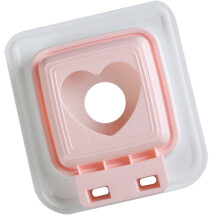herzförmige sandwichform frühstücksform pink weiß