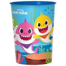 Baby Shark Blue Kulat plastov kelmek Favor (16 Oz.) - 1 ks| Zbavn a odoln ideln pro narozeniny a oslavy s ocenskou tmatikou