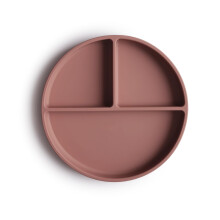 mushie Piastra di aspirazione in silicone | Design antiscivolo senza BPA (malva nuvoloso)