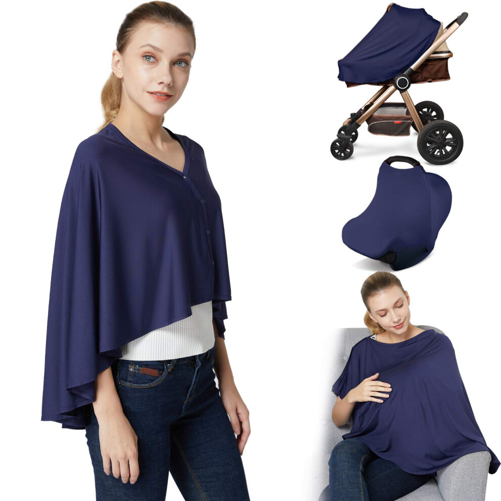 Nursing Cover & Baby Nursing Poncho Multi Use Breastfeeding Cover For Carseat Canopy High Seat Cover Stroller Cover Shopping Cart Cover Nursing Sc Kefee Kol