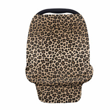 Forchrinse Baldacchino per seggiolino auto per bambini con stampa animalier leopardo ghepardo per ragazze - Coprisedile morbido per allattamento