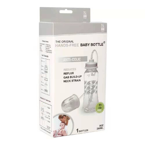 Händefreies Babyflasche - Anti-Kolik Selbstfütterungssystem 9 oz (1 Pack - Elefant) 2