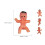 100 mini plastik babys figuren für party 3