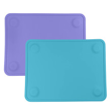 WeeSprout siliconen zuigplacemats voor baby's, peuters en kinderen Duurzame food-grade siliconen met antislip zuigkracht Verhoogde randen bevatte