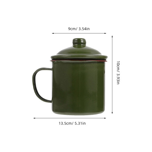 2 emaille wasserbecher kaffeetassen mit deckel camping 1