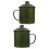 2 emaille wasserbecher kaffeetassen mit deckel camping 11