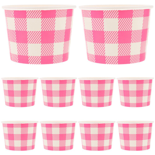 10 einweg-dessertschalen papier für , pudding, desserts 1